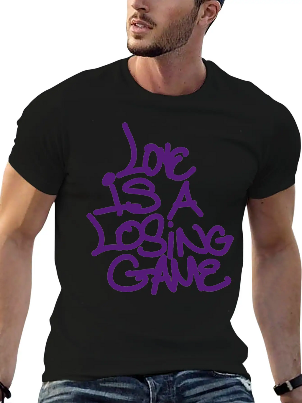 Love Is A Losing Game Basic Graphic T-Shirt – Daily Comfort In Soft Cotton