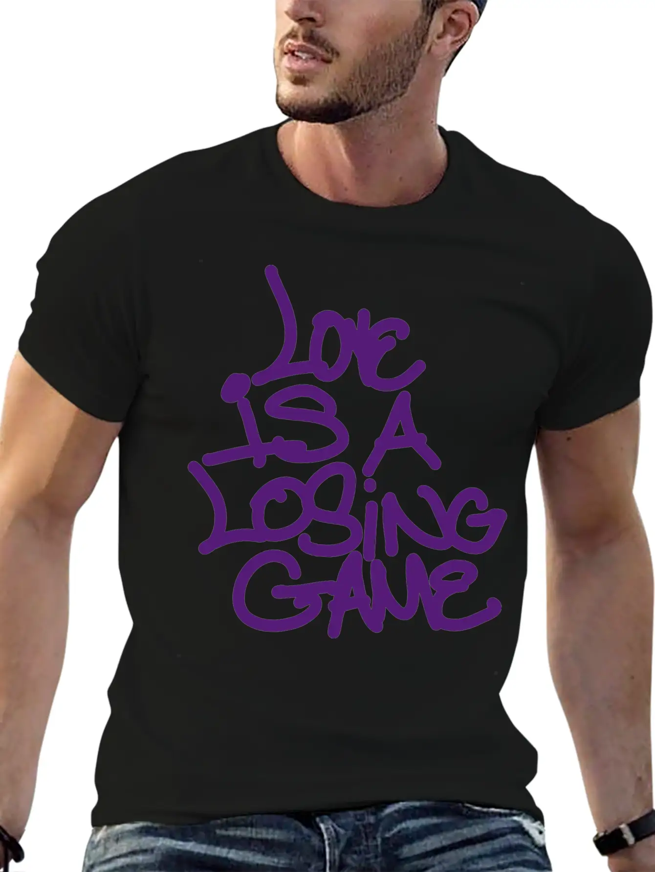 Love Is A Losing Game Basic Graphic T-Shirt – Daily Comfort In Soft Cotton