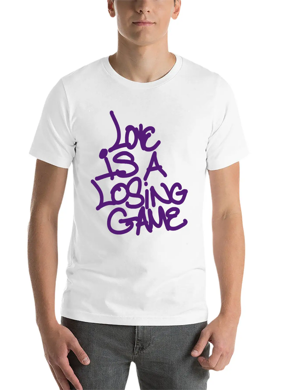 Love Is A Losing Game Basic Graphic T-Shirt – Daily Comfort In Soft Cotton