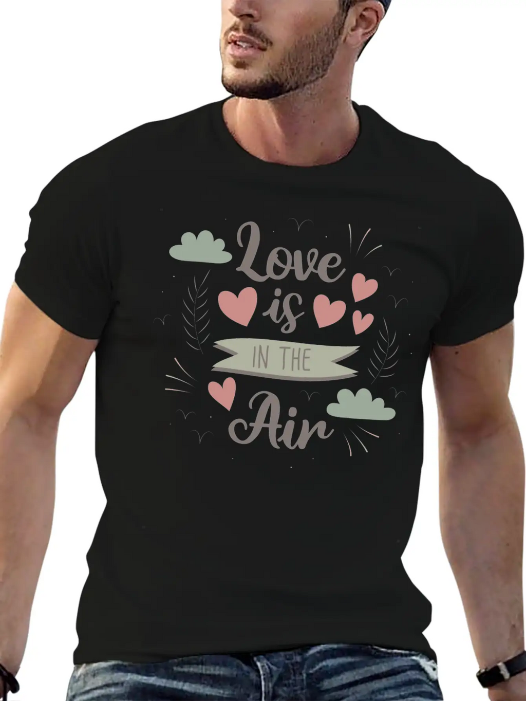 Love Is In The Air Breathable Graphic T-Shirt – Perfect For Casual Days