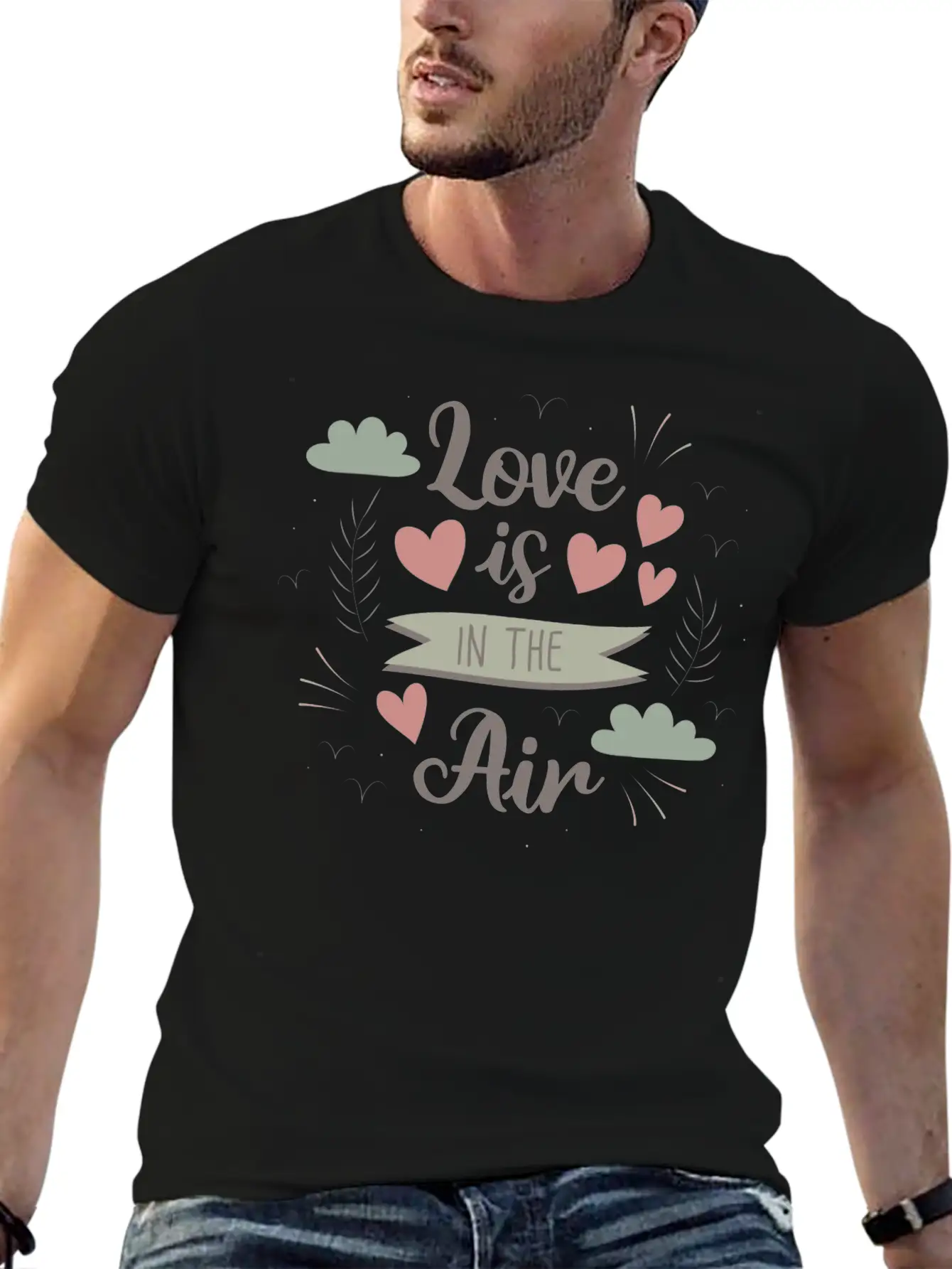 Love Is In The Air Breathable Graphic T-Shirt – Perfect For Casual Days