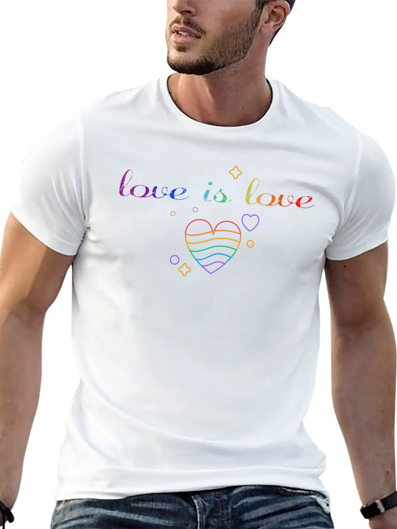 Love Is Love! Statement Gay Pride LGBTQI+ Basic Graphic T-Shirt – Daily Comfort In Soft Cotton