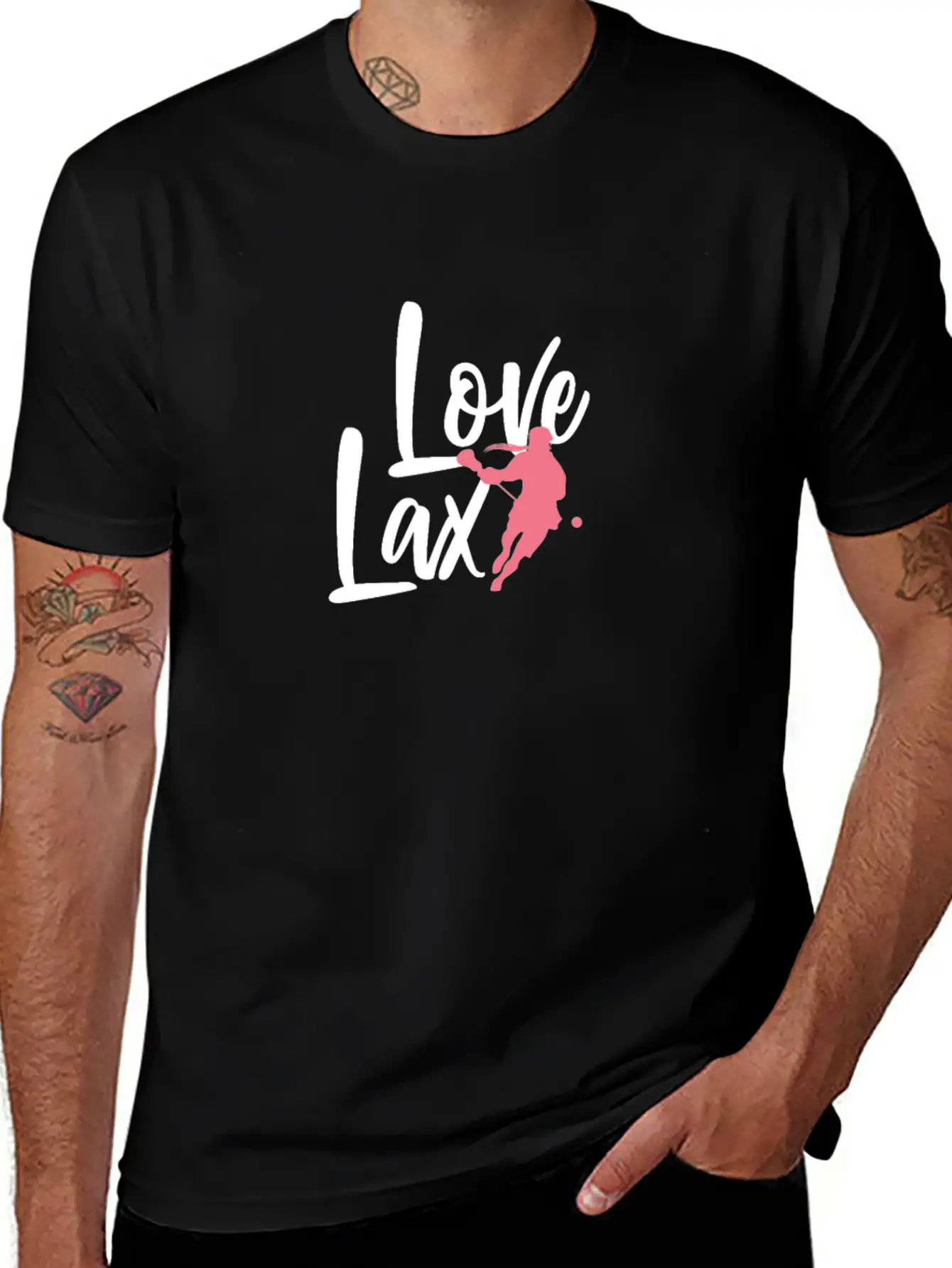 Love Lax Lacrosse Ready To Game On Score Awesome Basic Graphic T-Shirt – Daily Comfort In Soft Cotton