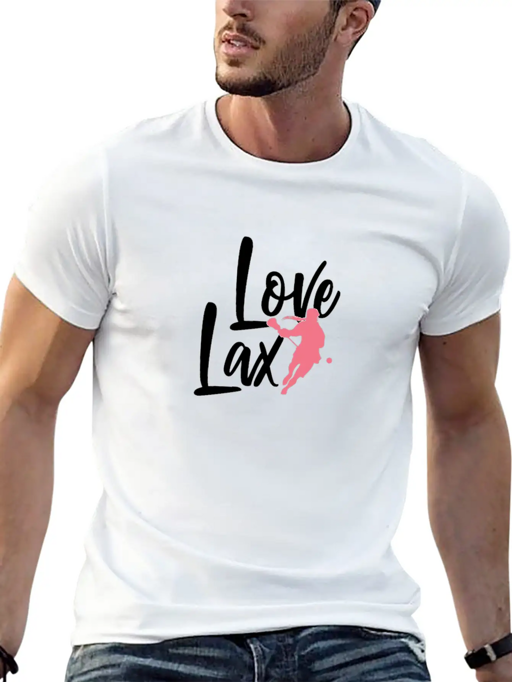 Love Lax Lacrosse Ready To Game On Score Awesome Basic Graphic T-Shirt – Daily Comfort In Soft Cotton