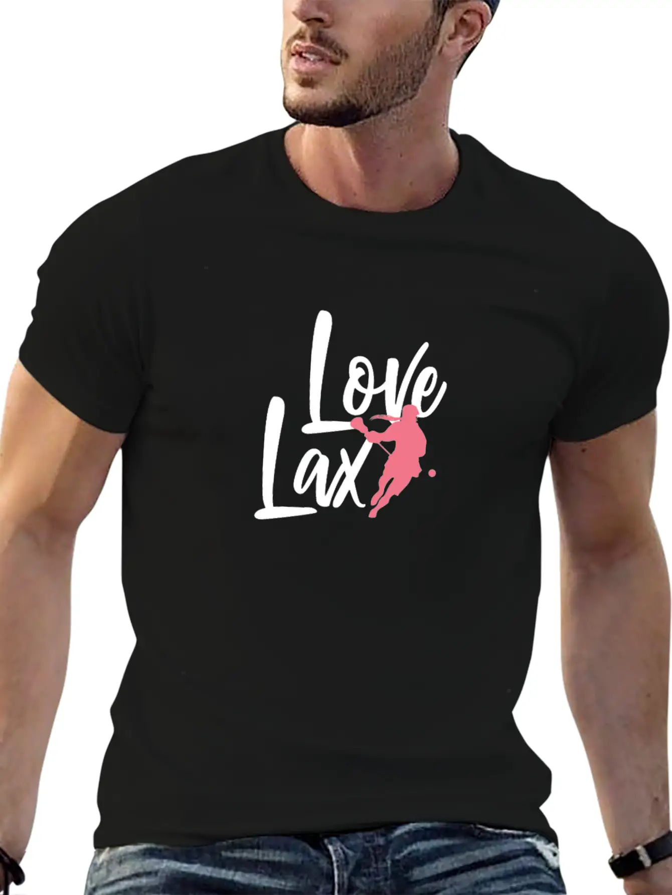 Love Lax Lacrosse Ready To Game On Score Awesome Basic Graphic T-Shirt – Daily Comfort In Soft Cotton