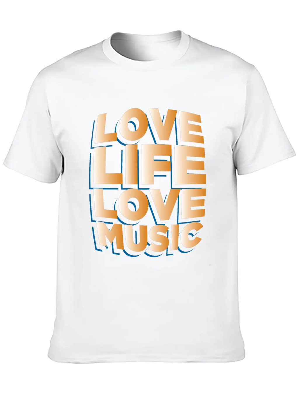 Love Life Love Music Musician Gift Idea Breathable Graphic T-Shirt – Perfect For Casual Days