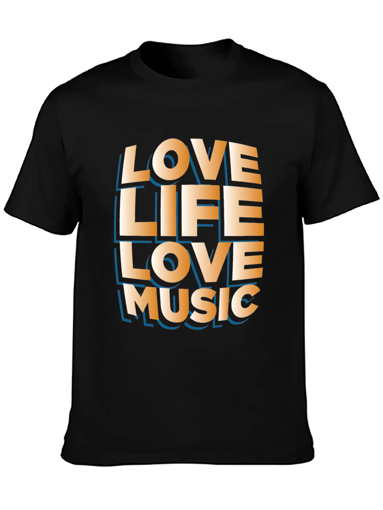 Love Life Love Music Musician Gift Idea Breathable Graphic T-Shirt – Perfect For Casual Days
