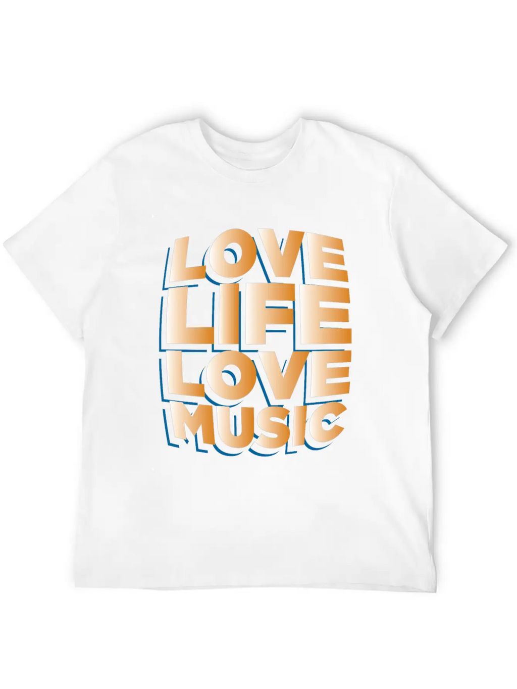 Love Life Love Music Musician Gift Idea Breathable Graphic T-Shirt – Perfect For Casual Days
