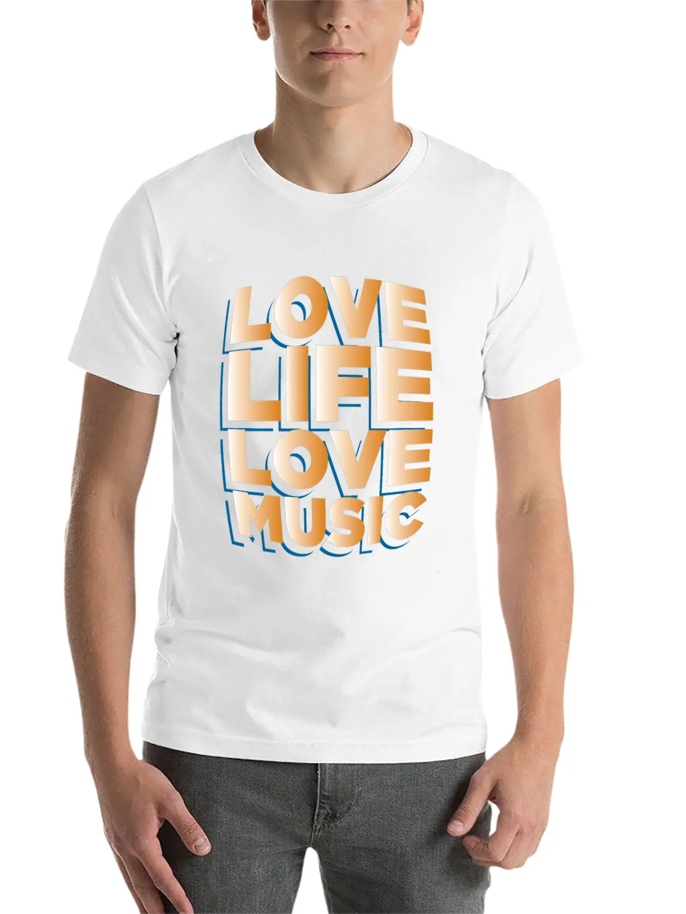 Love Life Love Music Musician Gift Idea Breathable Graphic T-Shirt – Perfect For Casual Days