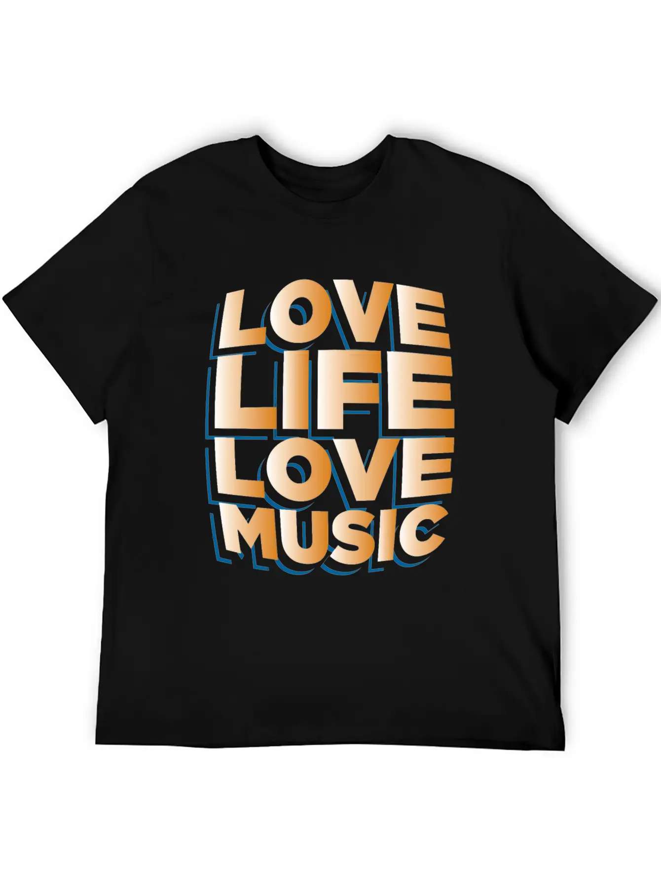 Love Life Love Music Musician Gift Idea Breathable Graphic T-Shirt – Perfect For Casual Days