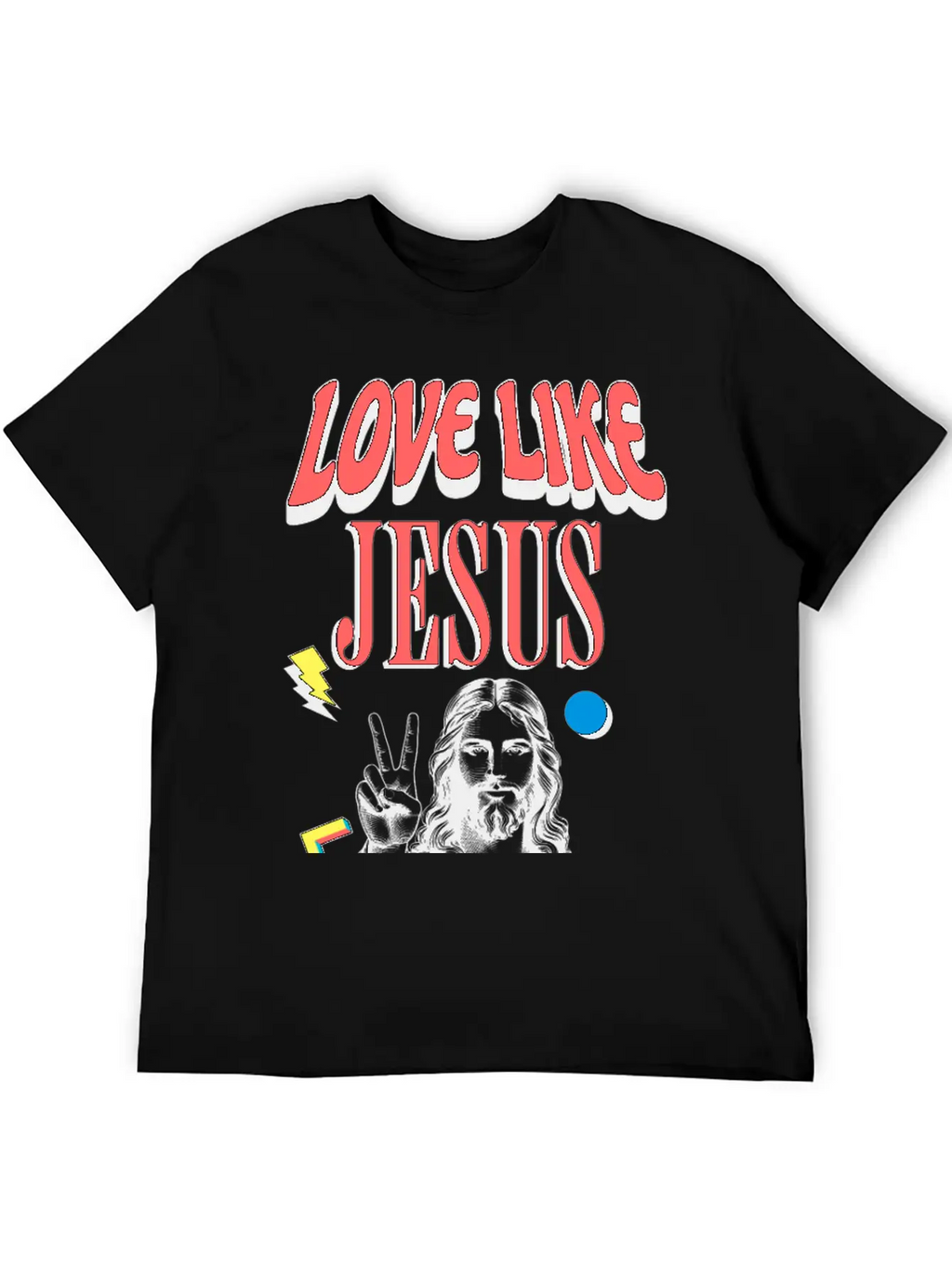 Love Like Jesus Modern Jesus Face Classic Cotton Tee – Unisex Comfort For Any Season