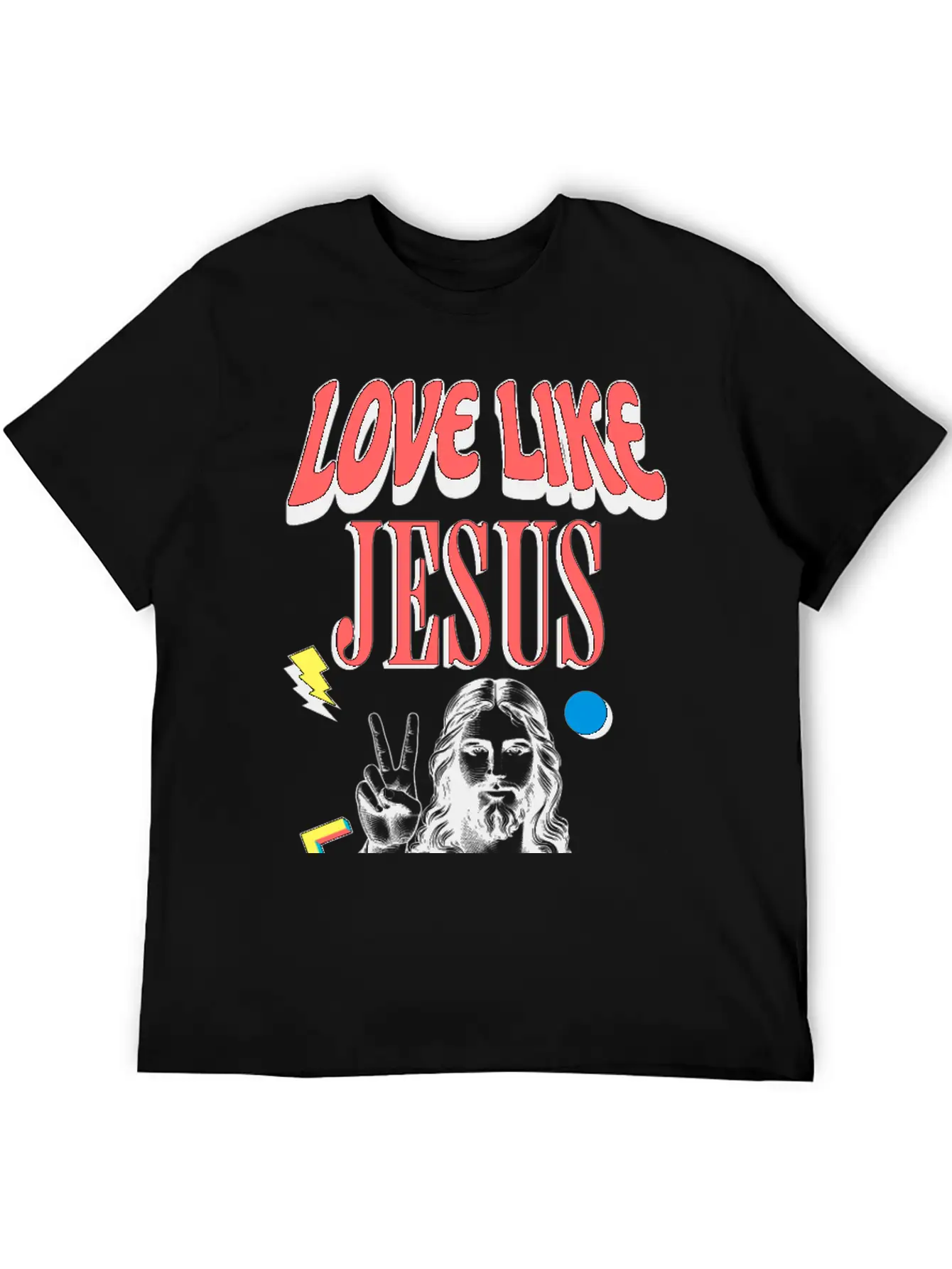 Love Like Jesus Modern Jesus Face Classic Cotton Tee – Unisex Comfort For Any Season