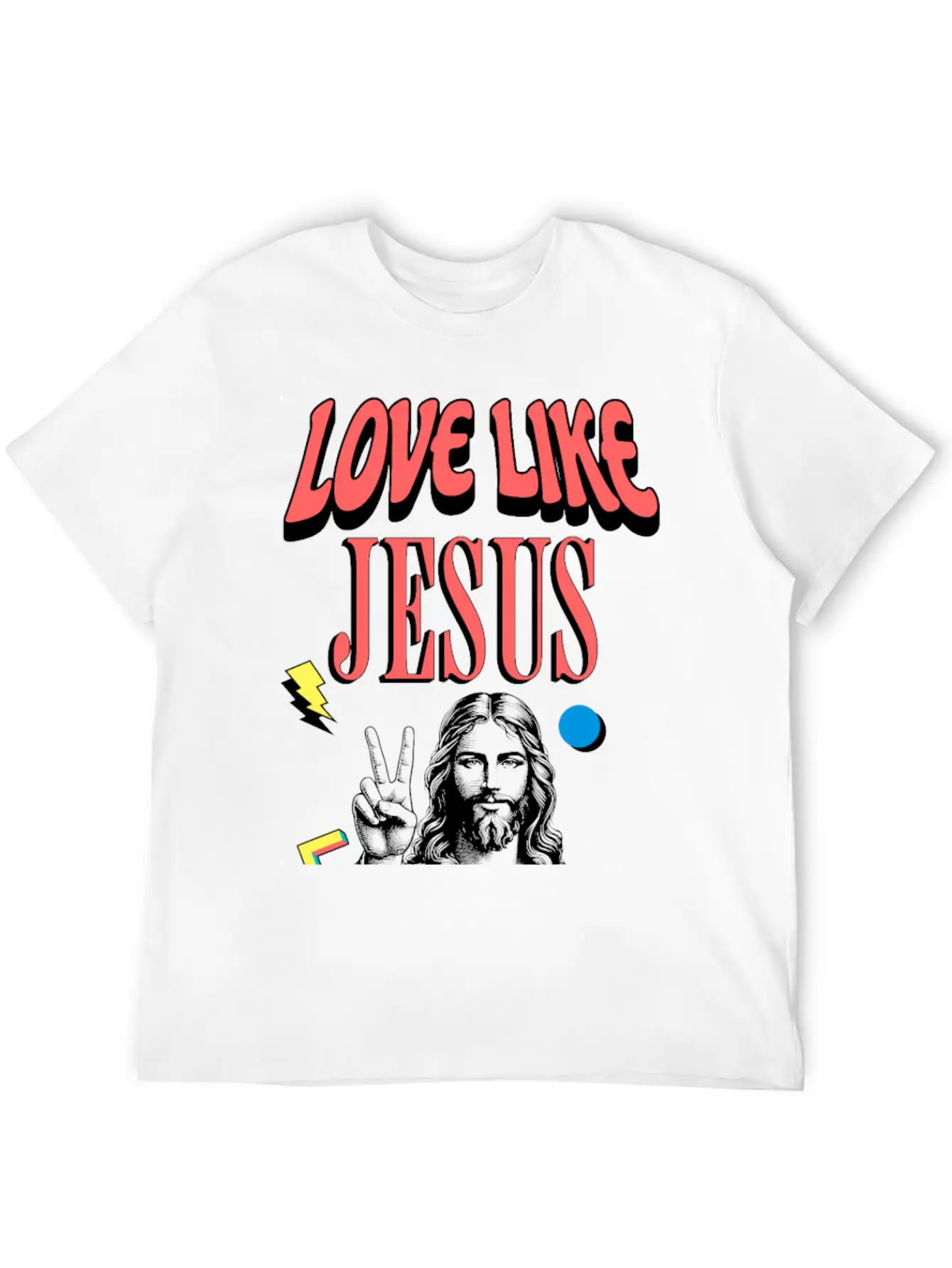 Love Like Jesus Modern Jesus Face Classic Cotton Tee – Unisex Comfort For Any Season