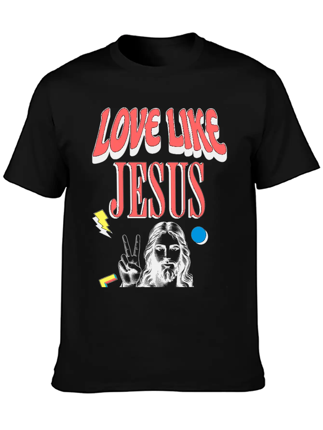 Love Like Jesus Modern Jesus Face Classic Cotton Tee – Unisex Comfort For Any Season