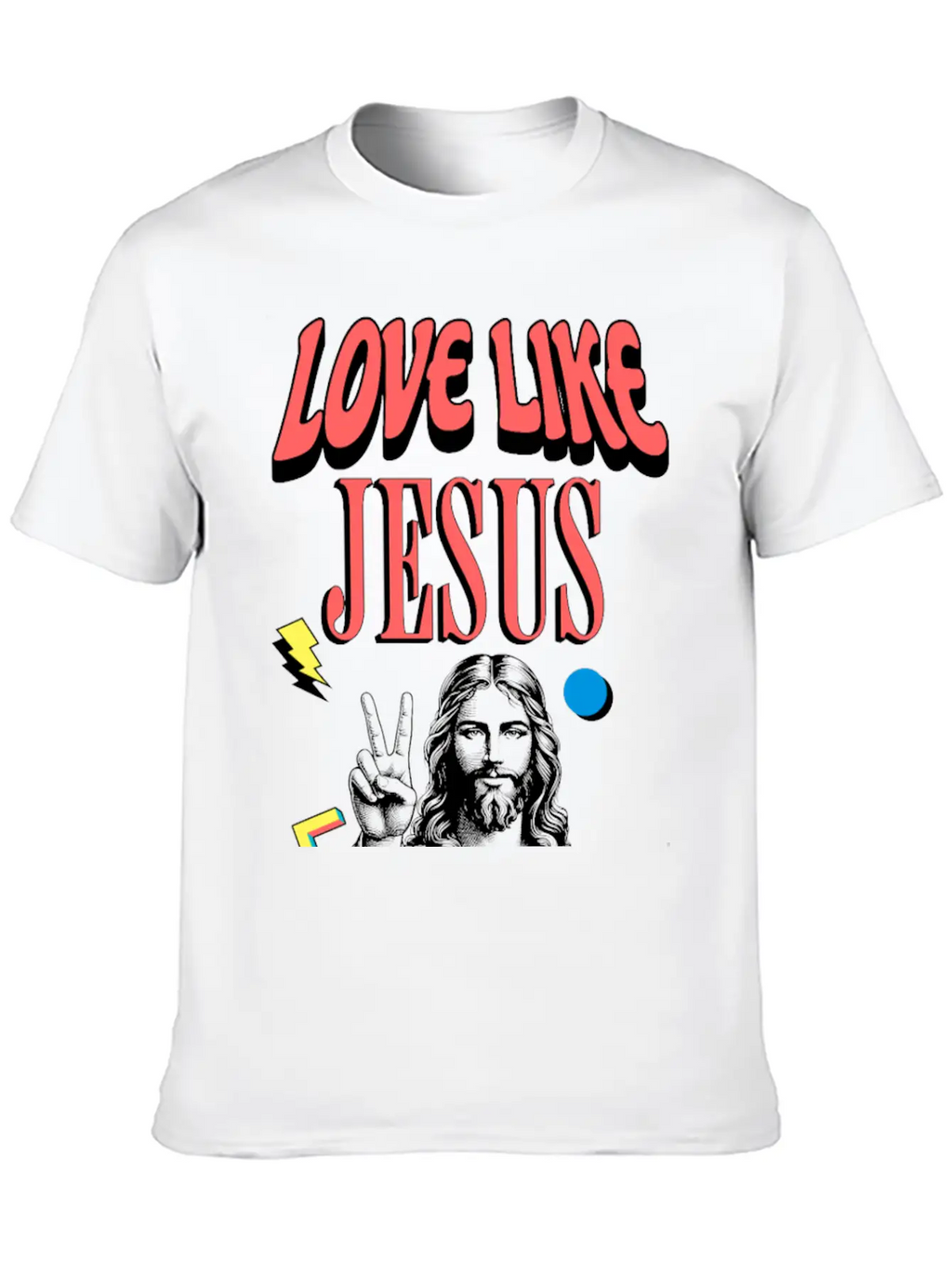 Love Like Jesus Modern Jesus Face Classic Cotton Tee – Unisex Comfort For Any Season