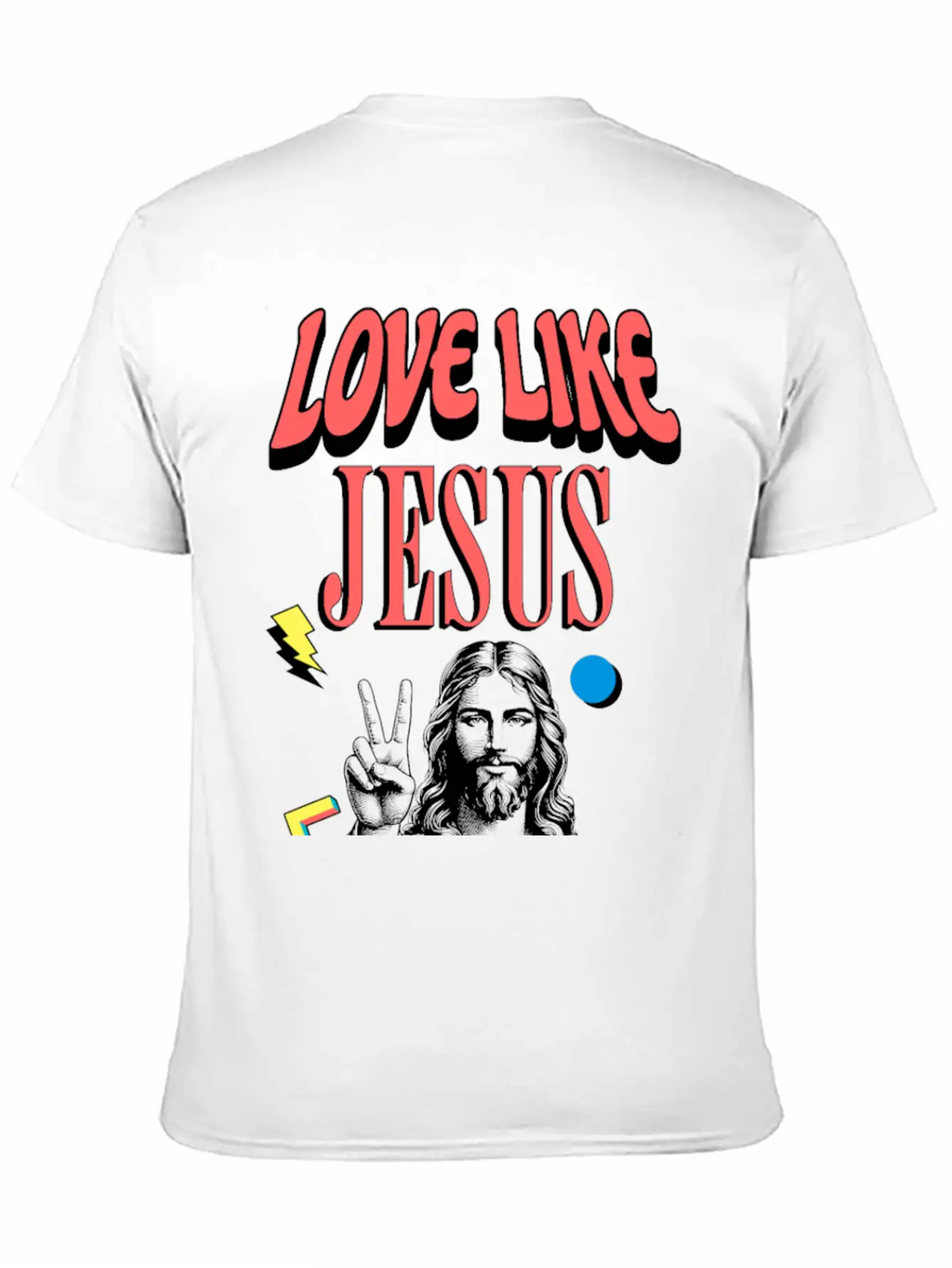 Love Like Jesus Modern Jesus Face Classic Cotton Tee – Unisex Comfort For Any Season
