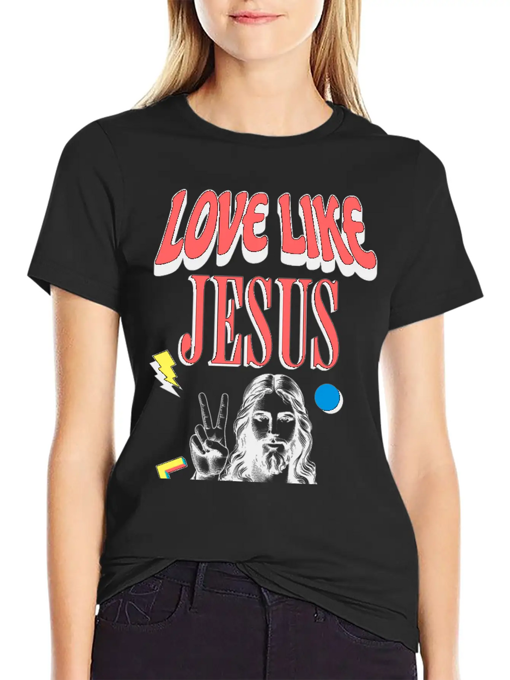 Love Like Jesus Modern Jesus Face Classic Cotton Tee – Unisex Comfort For Any Season