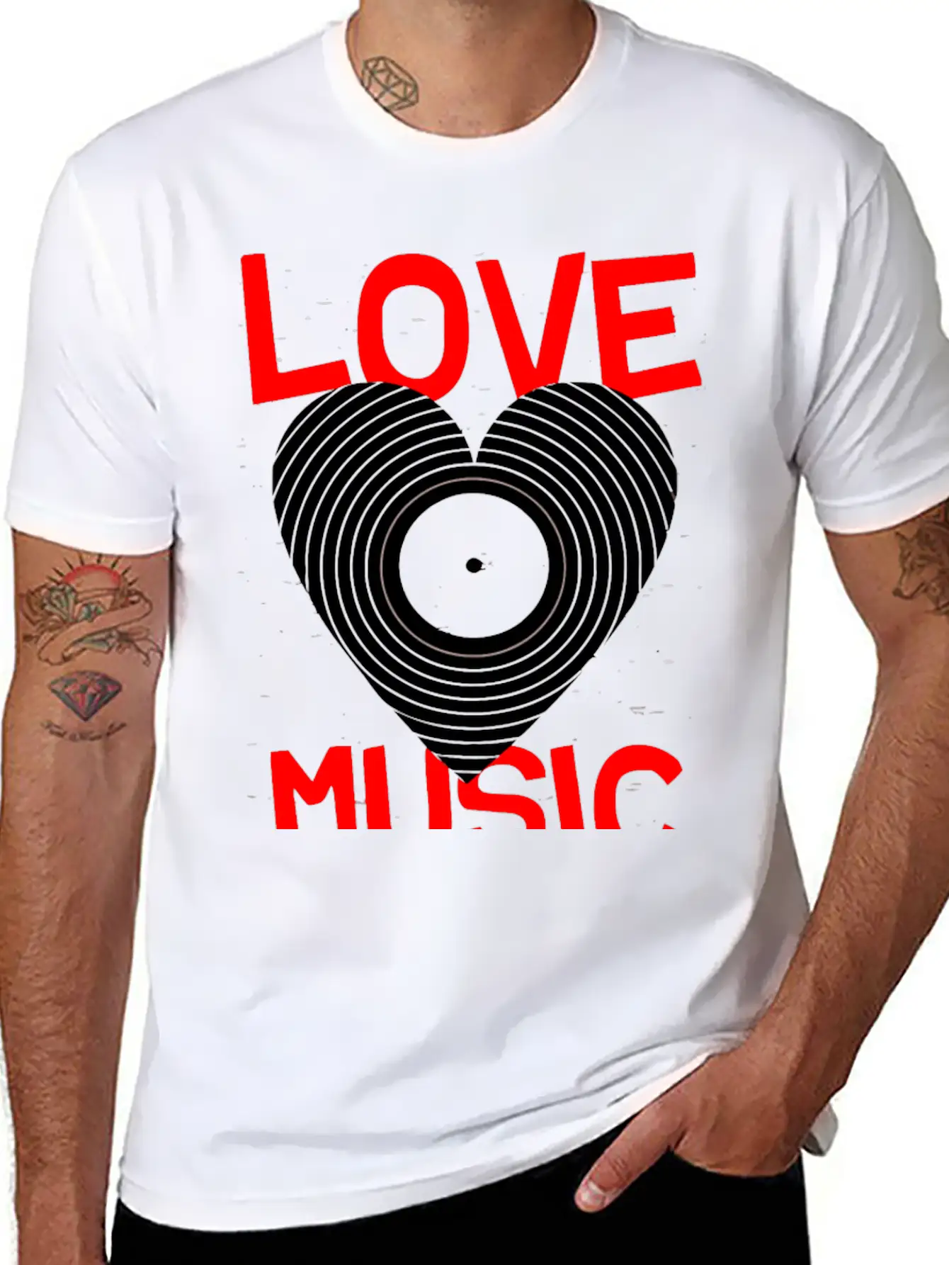 Love Music Hoover Band Breathable Graphic T-Shirt – Perfect For Casual Days