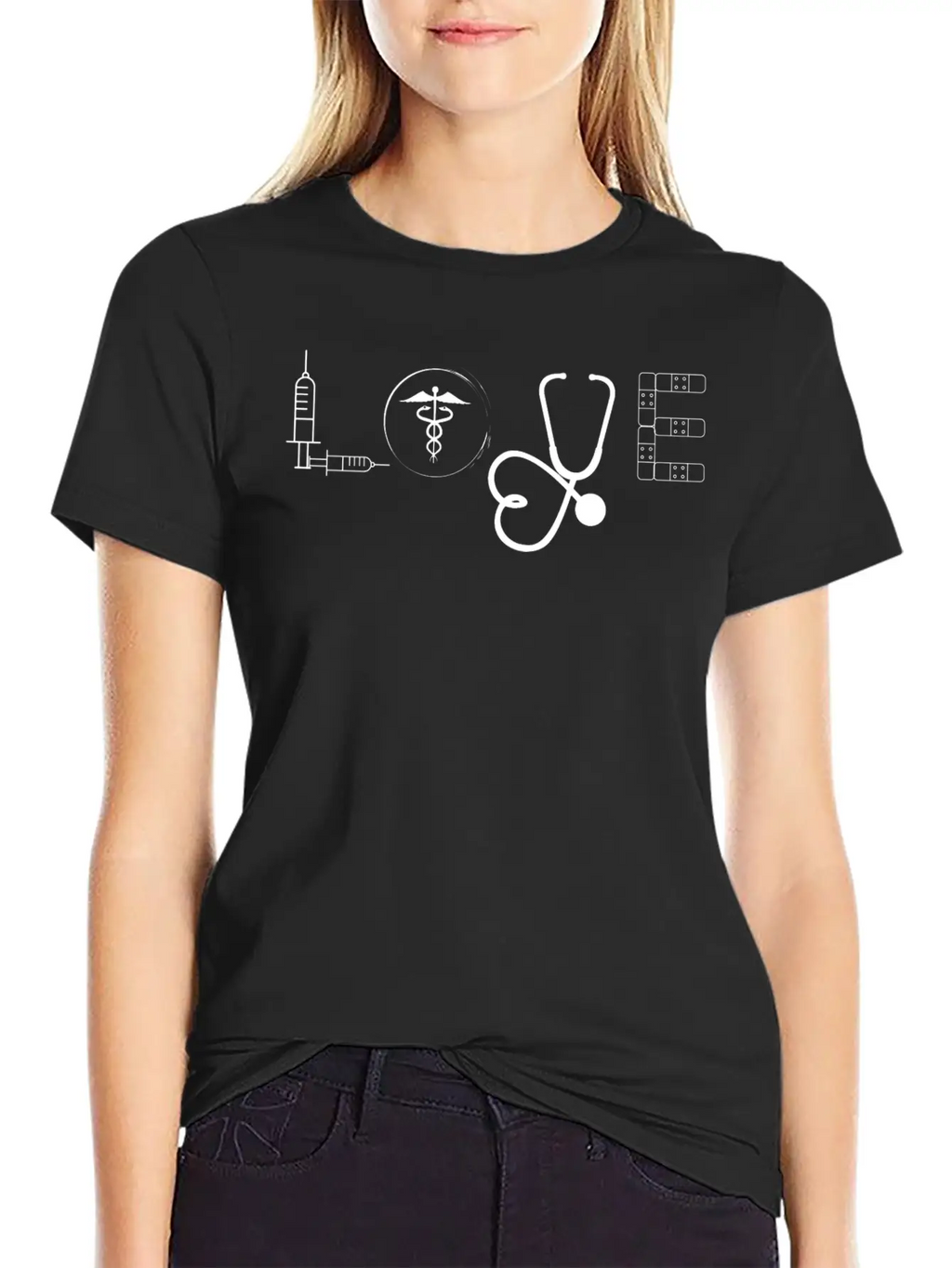 Love Nurse , Cute Funny ,Casual For Doctors Breathable Graphic T-Shirt – Perfect For Casual Days