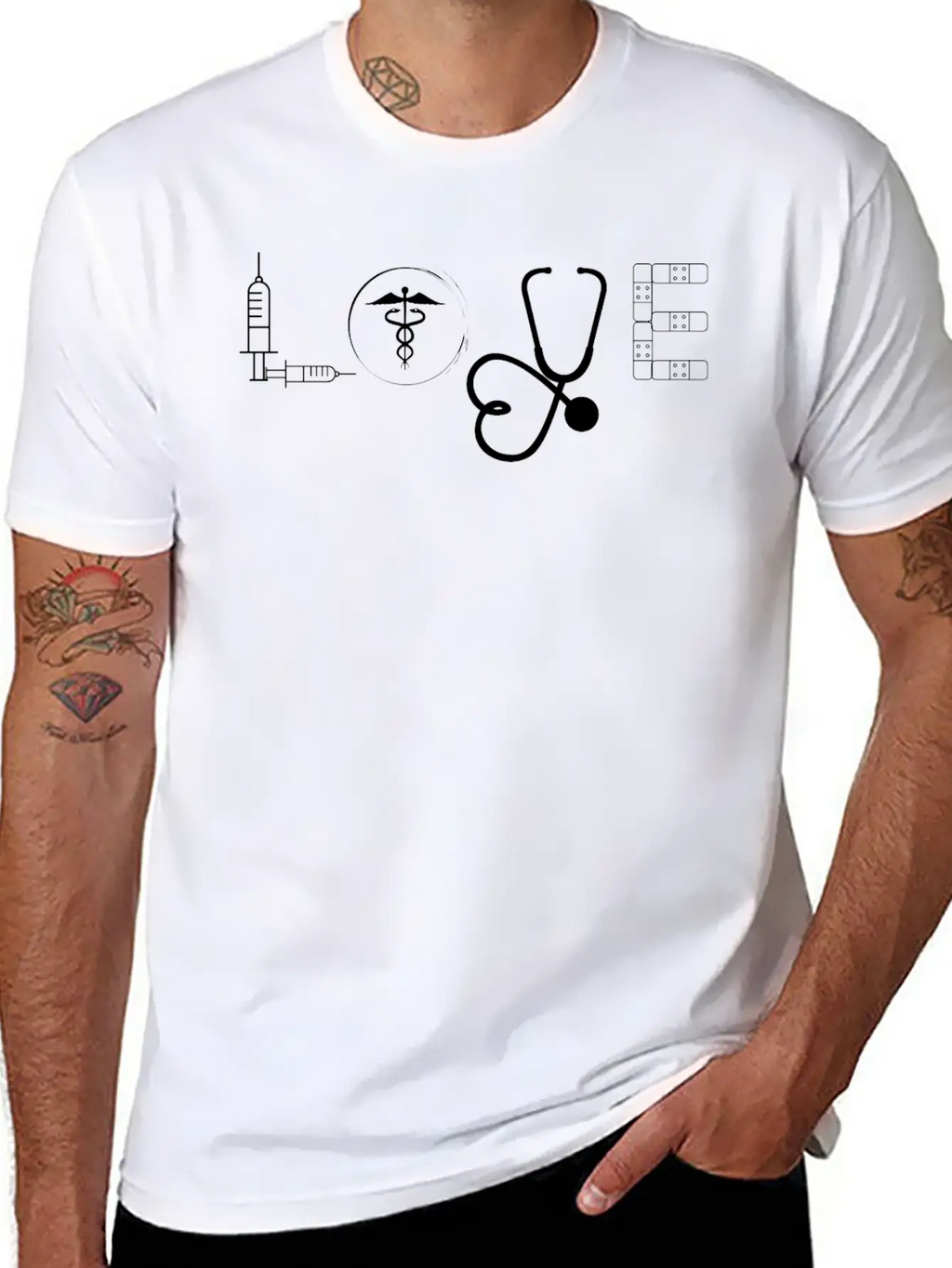 Love Nurse , Cute Funny ,Casual For Doctors Breathable Graphic T-Shirt – Perfect For Casual Days