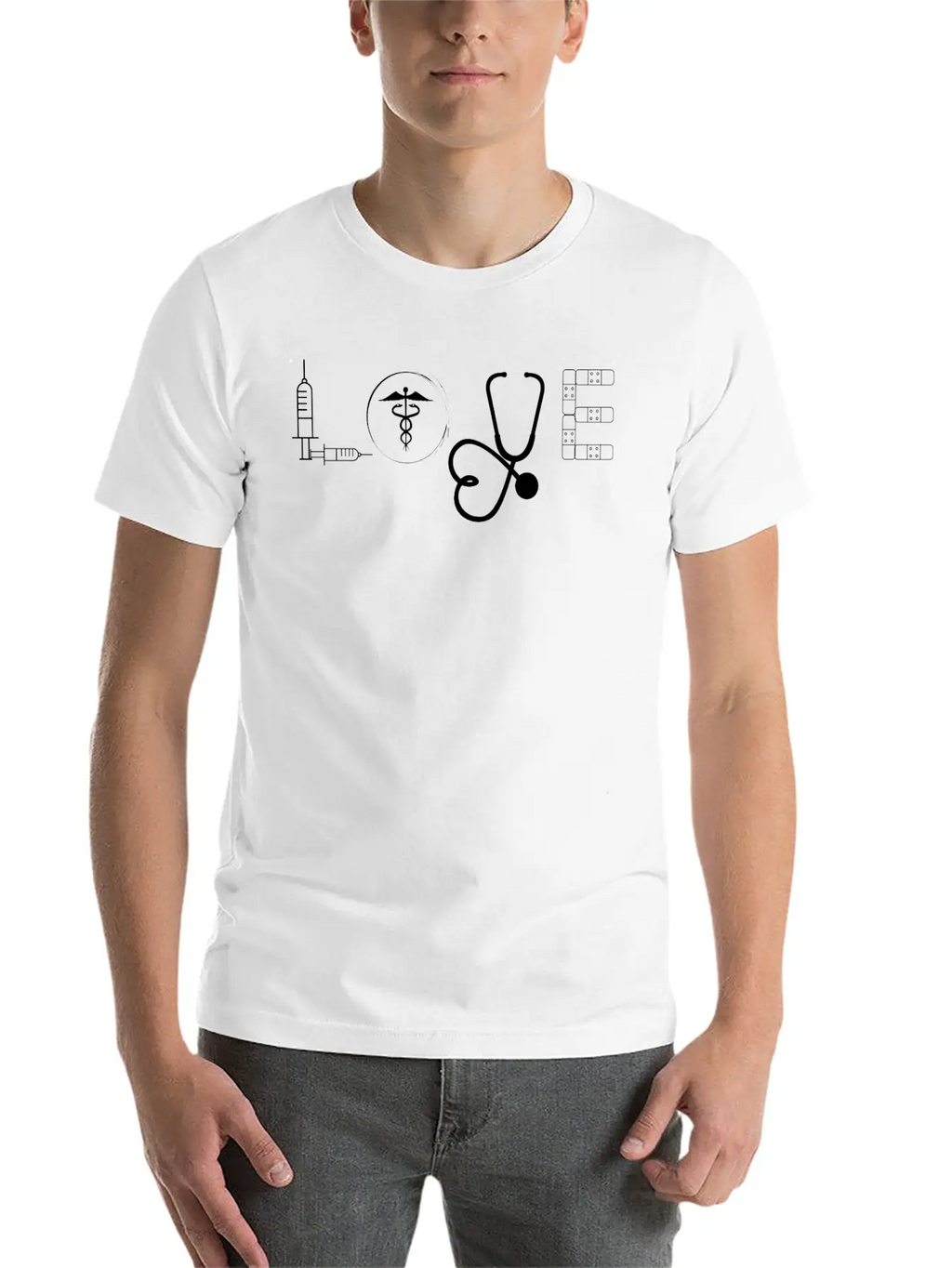 Love Nurse , Cute Funny ,Casual For Doctors Breathable Graphic T-Shirt – Perfect For Casual Days