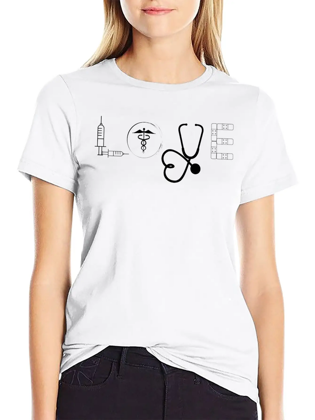 Love Nurse , Cute Funny ,Casual For Doctors Breathable Graphic T-Shirt – Perfect For Casual Days
