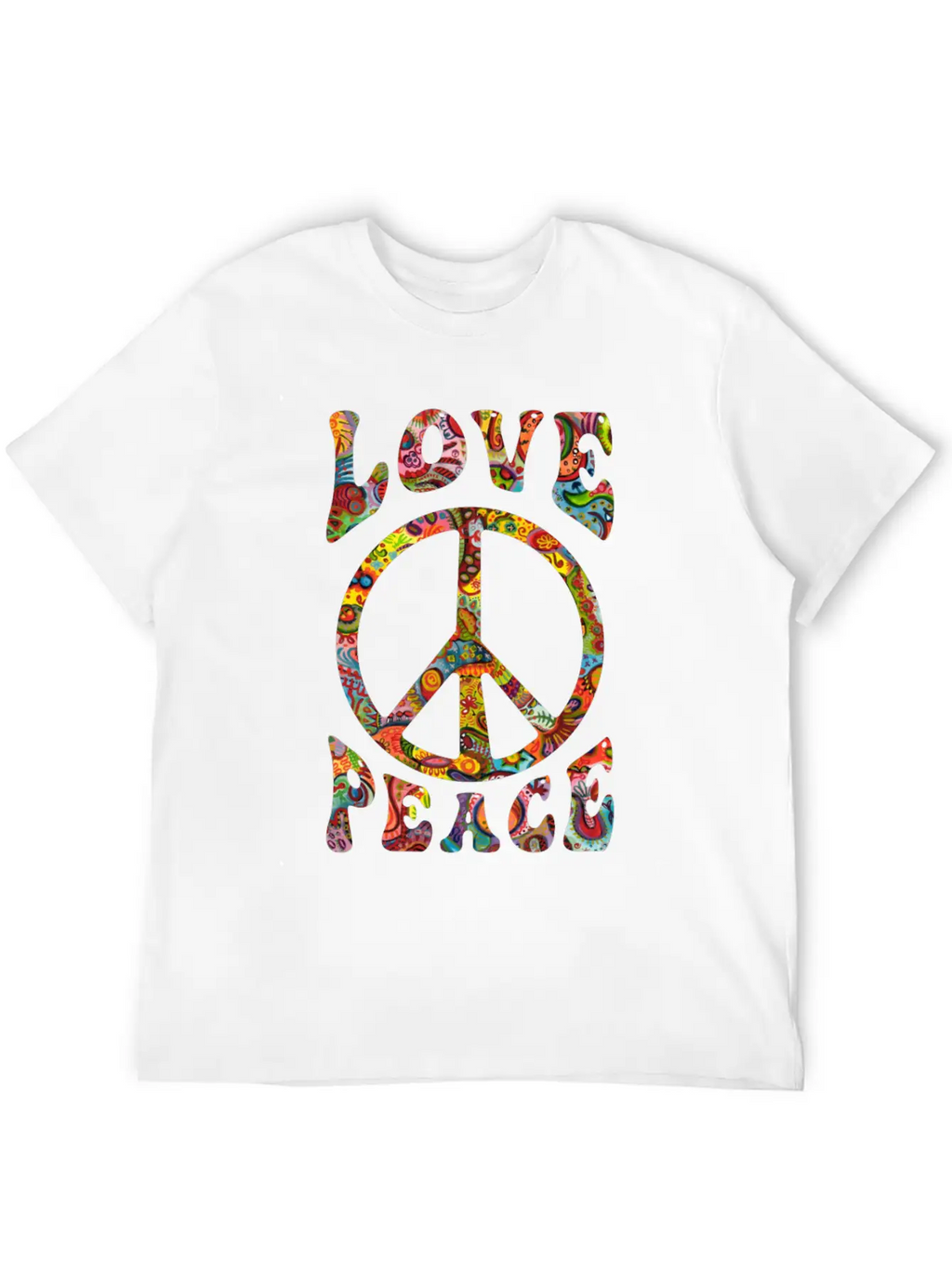 Love Peace Sign Hippie Classic Cotton Tee – Unisex Comfort For Any Season