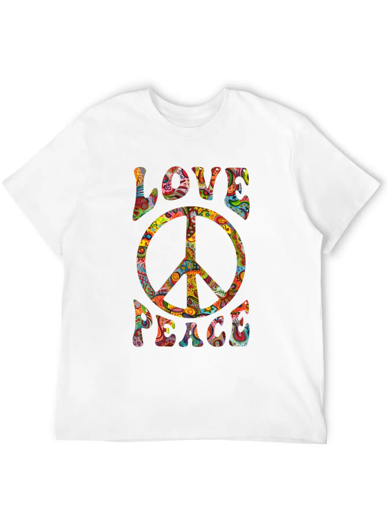 Love Peace Sign Hippie Classic Cotton Tee – Unisex Comfort For Any Season