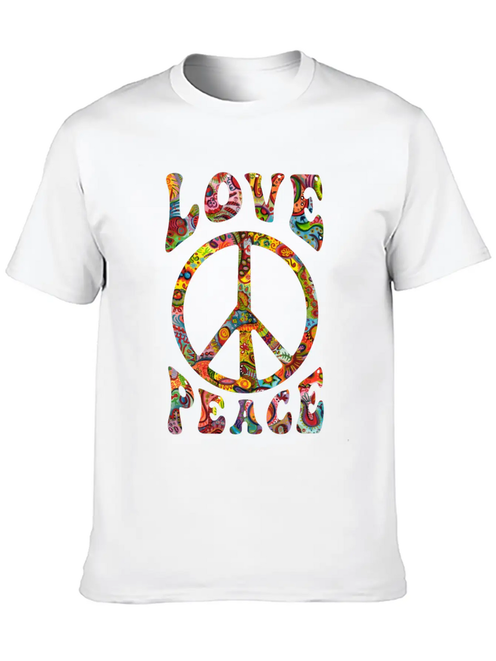 Love Peace Sign Hippie Classic Cotton Tee – Unisex Comfort For Any Season