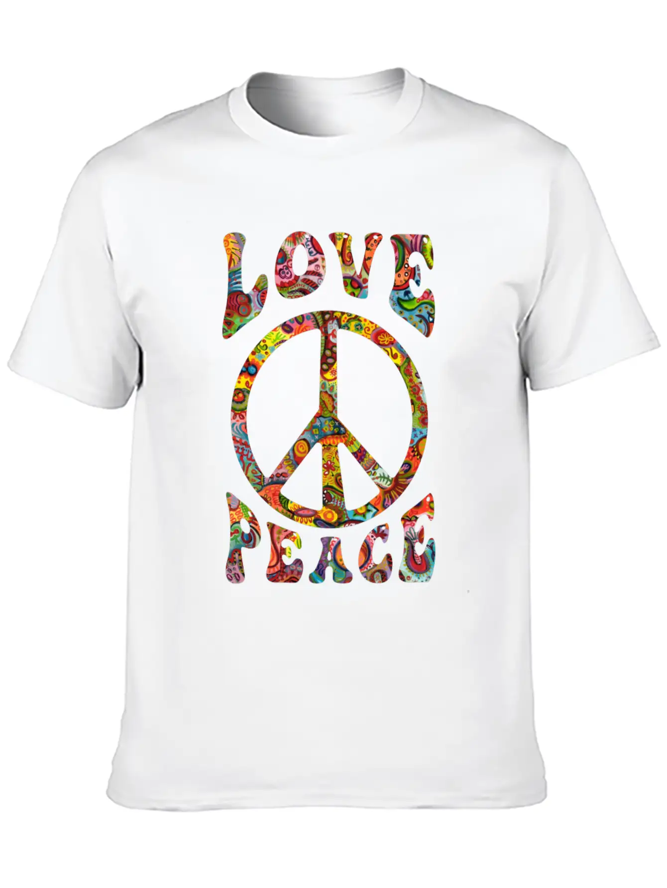 Love Peace Sign Hippie Classic Cotton Tee – Unisex Comfort For Any Season