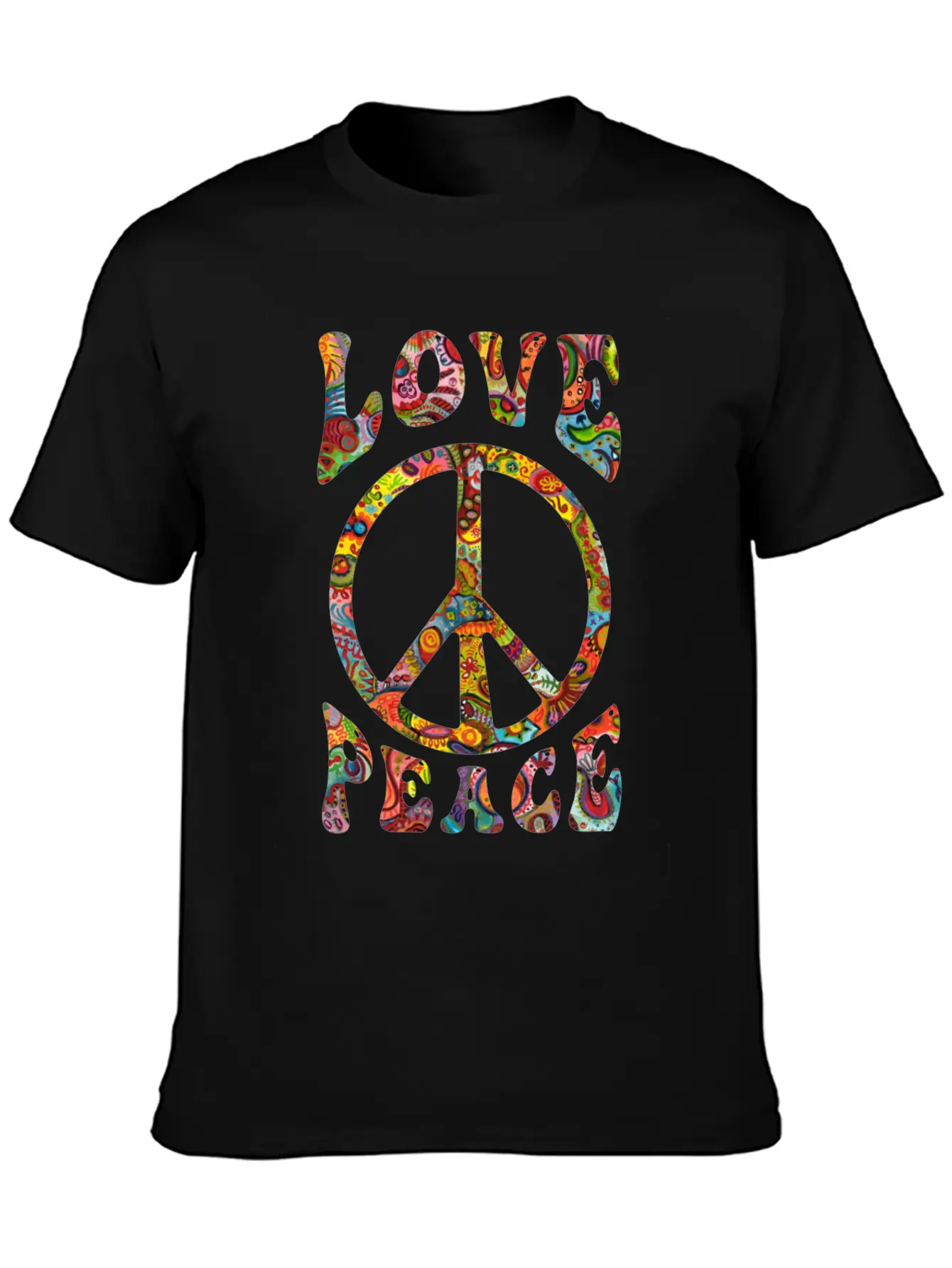 Love Peace Sign Hippie Classic Cotton Tee – Unisex Comfort For Any Season