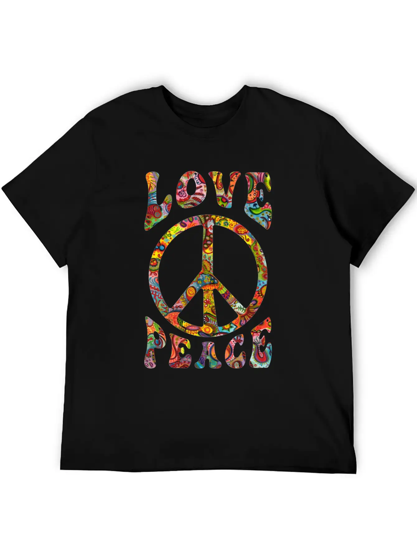 Love Peace Sign Hippie Classic Cotton Tee – Unisex Comfort For Any Season