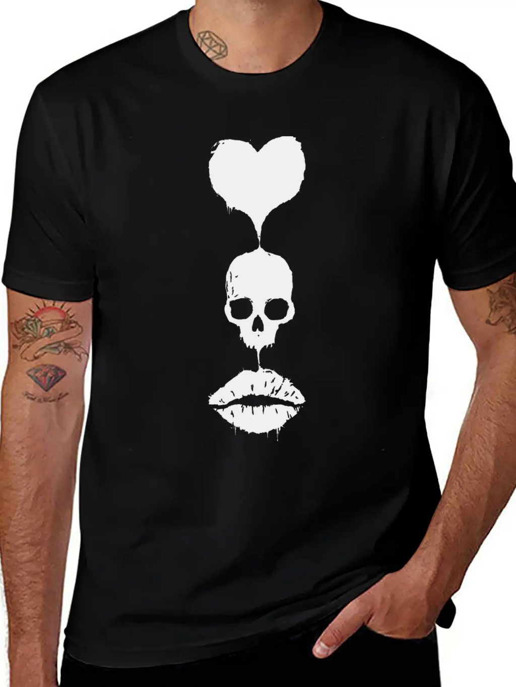 Love Skull Unisex Casual T-Shirt – Clean Design For Daily Comfort
