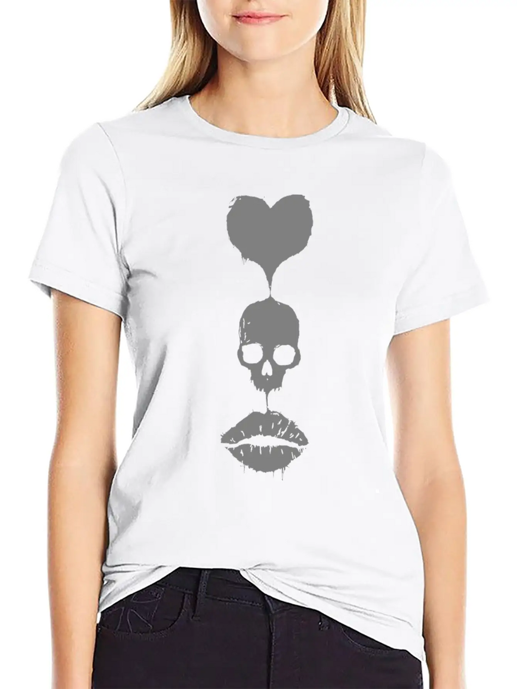 Love Skull Unisex Casual T-Shirt – Clean Design For Daily Comfort