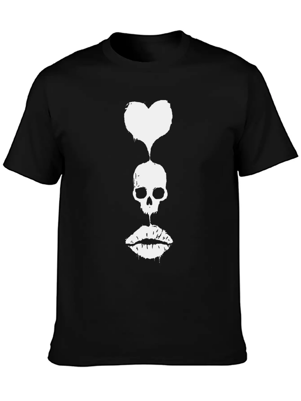 Love Skull Unisex Casual T-Shirt – Clean Design For Daily Comfort