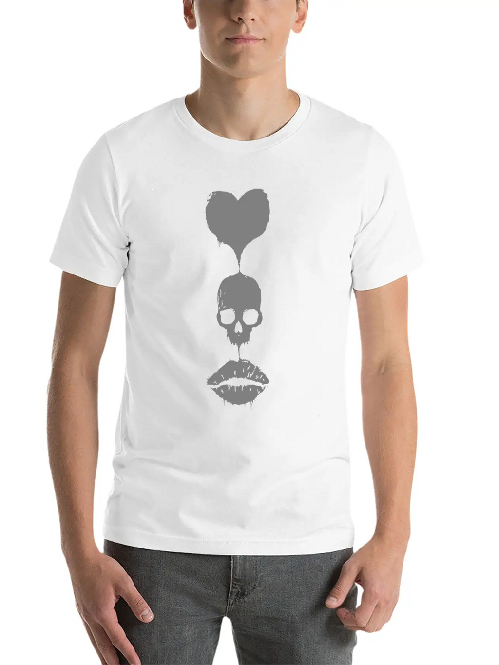 Love Skull Unisex Casual T-Shirt – Clean Design For Daily Comfort