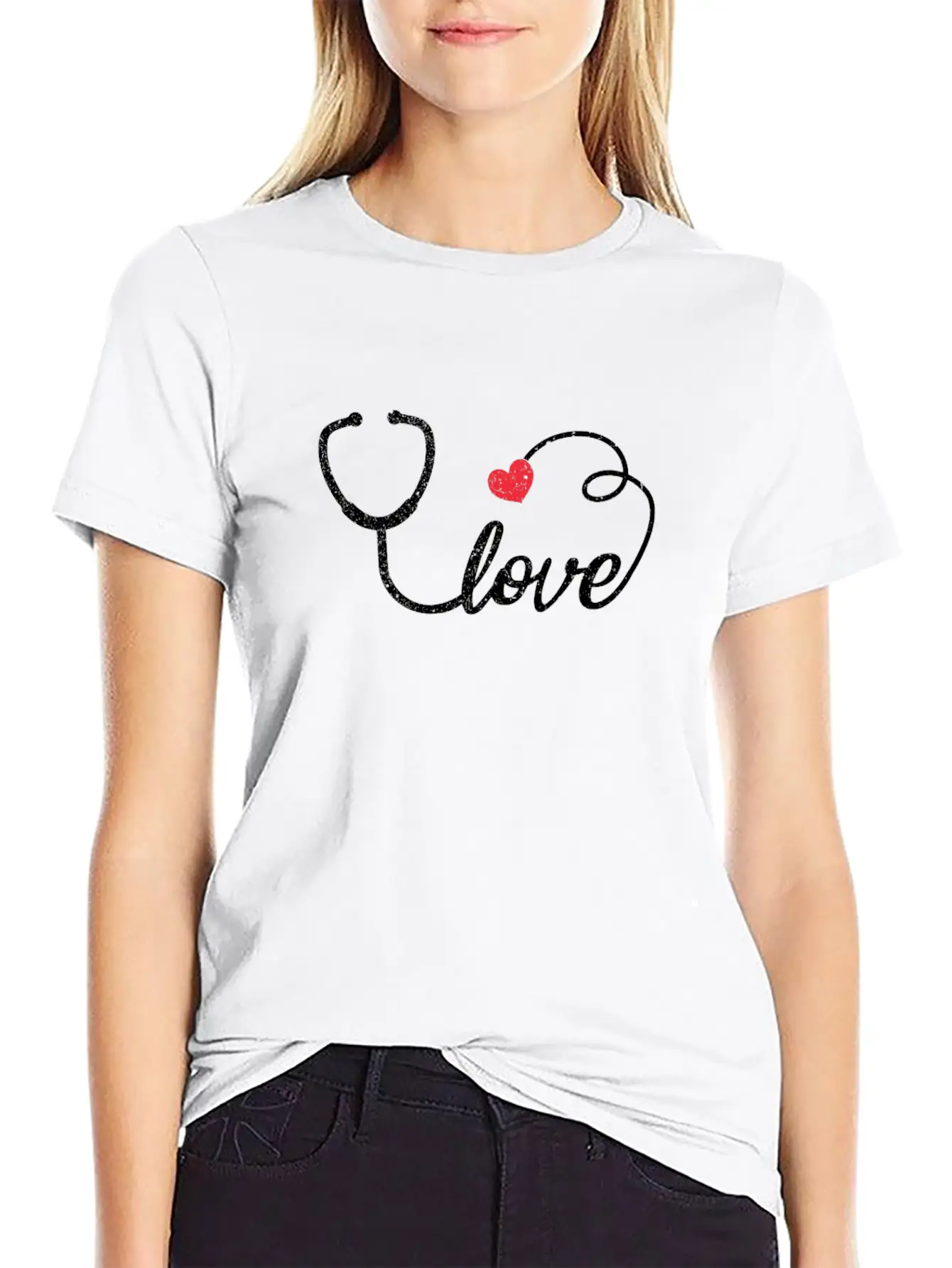 Love Stethoscope Nurse Nursing Breathable Graphic T-Shirt – Perfect For Casual Days