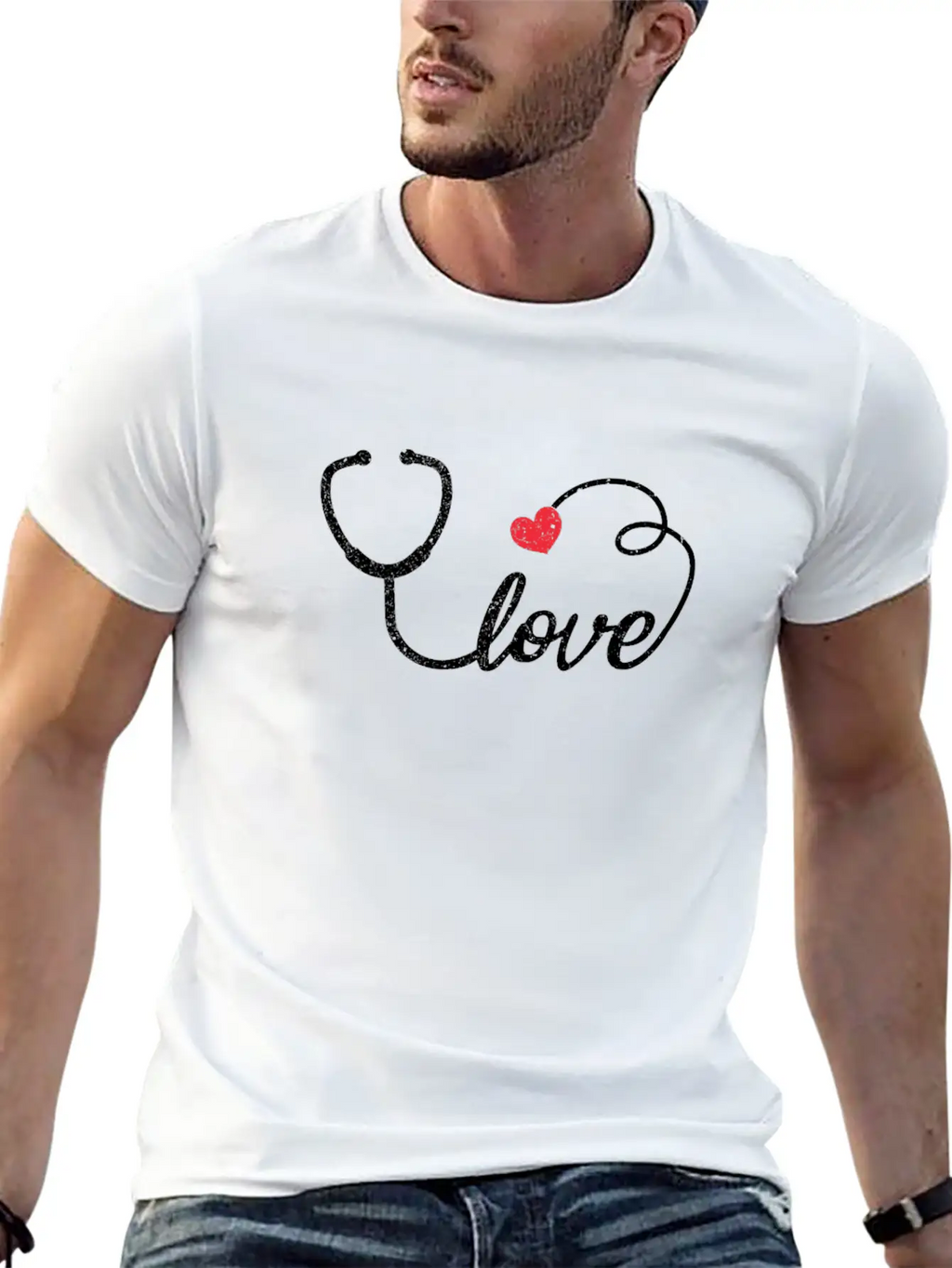 Love Stethoscope Nurse Nursing Breathable Graphic T-Shirt – Perfect For Casual Days