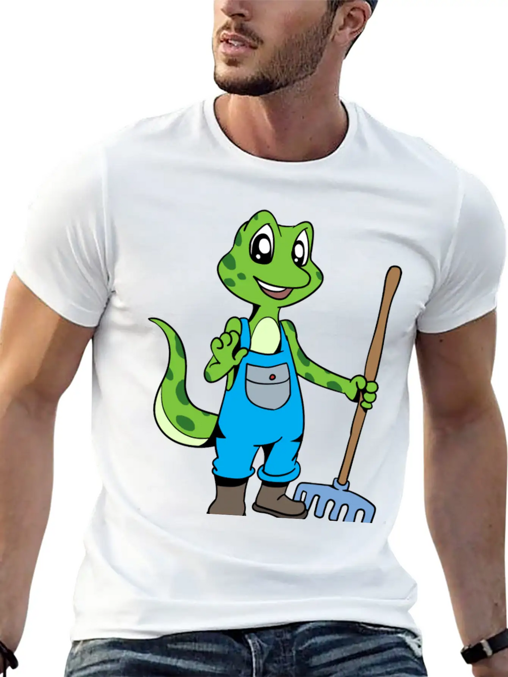 Love To Garden Gardener Gecko Timeless Short Sleeve Tee – Comfy And Minimalist Design