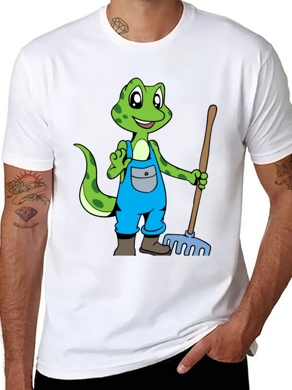 Love To Garden Gardener Gecko Timeless Short Sleeve Tee – Comfy And Minimalist Design