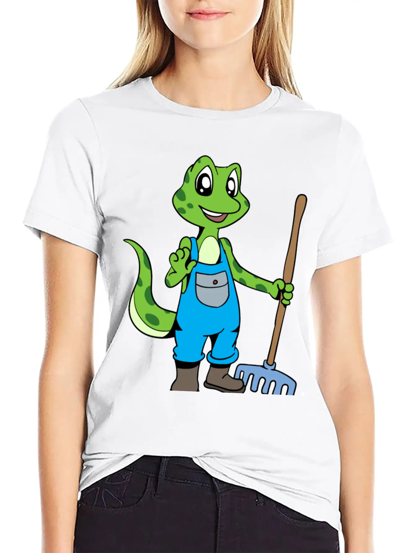 Love To Garden Gardener Gecko Timeless Short Sleeve Tee – Comfy And Minimalist Design