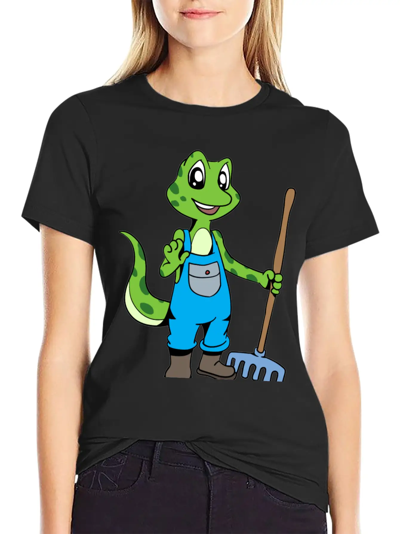 Love To Garden Gardener Gecko Timeless Short Sleeve Tee – Comfy And Minimalist Design