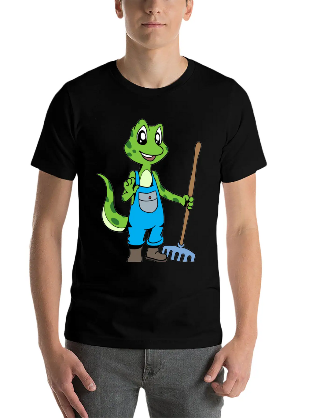 Love To Garden Gardener Gecko Timeless Short Sleeve Tee – Comfy And Minimalist Design