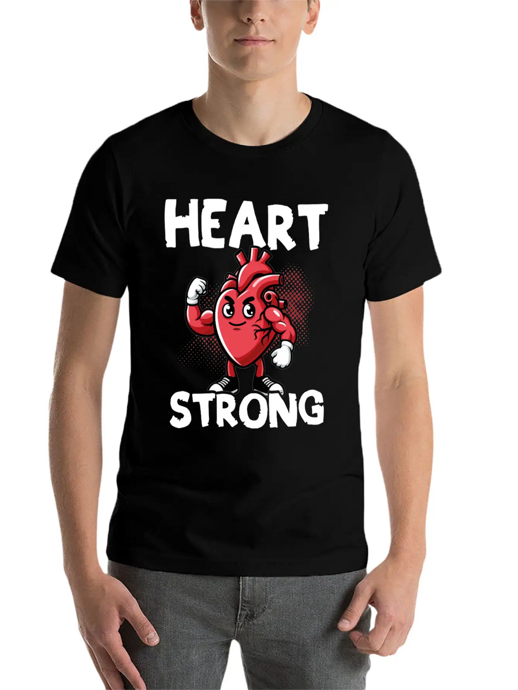 Love Your Heart Red Ribbon Awareness Breathable Graphic T-Shirt – Perfect For Casual Days
