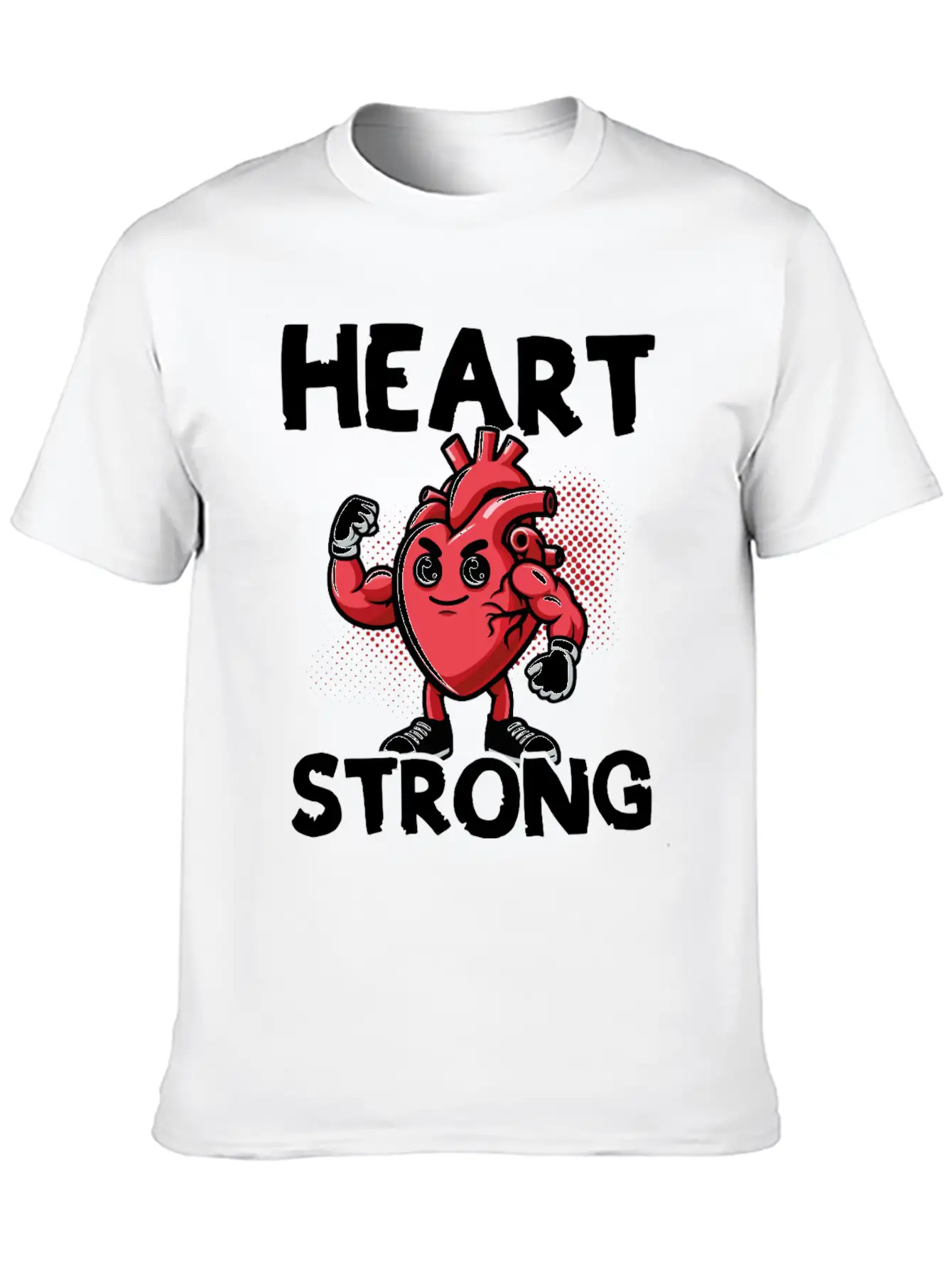 Love Your Heart Red Ribbon Awareness Breathable Graphic T-Shirt – Perfect For Casual Days