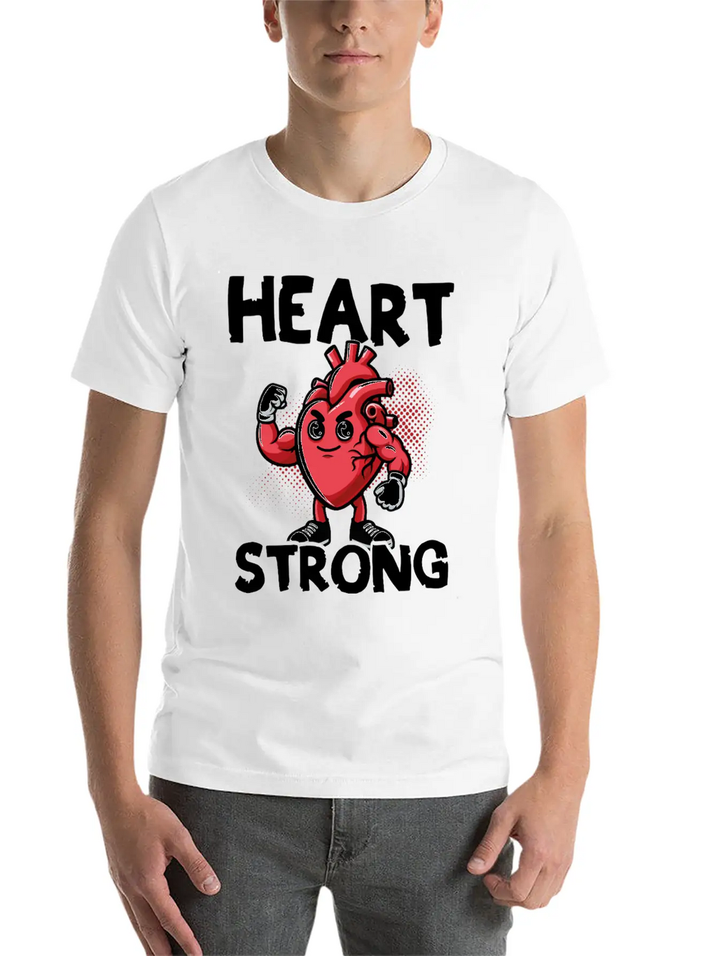 Love Your Heart Red Ribbon Awareness Breathable Graphic T-Shirt – Perfect For Casual Days