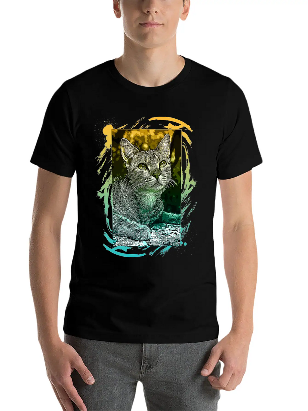 Lovely Cat Breathable Soft Cotton T-Shirt – Timeless Casual Look