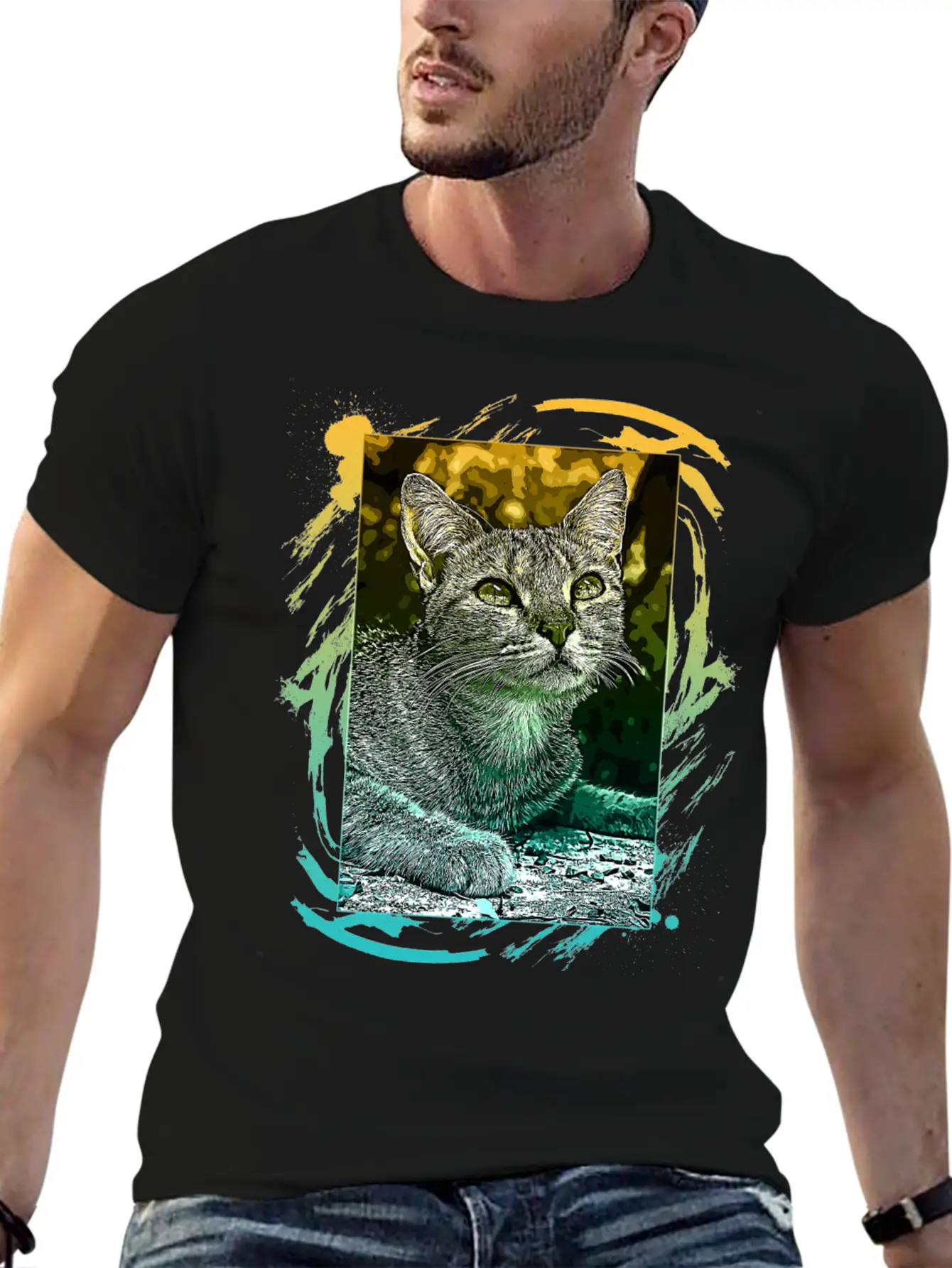 Lovely Cat Breathable Soft Cotton T-Shirt – Timeless Casual Look