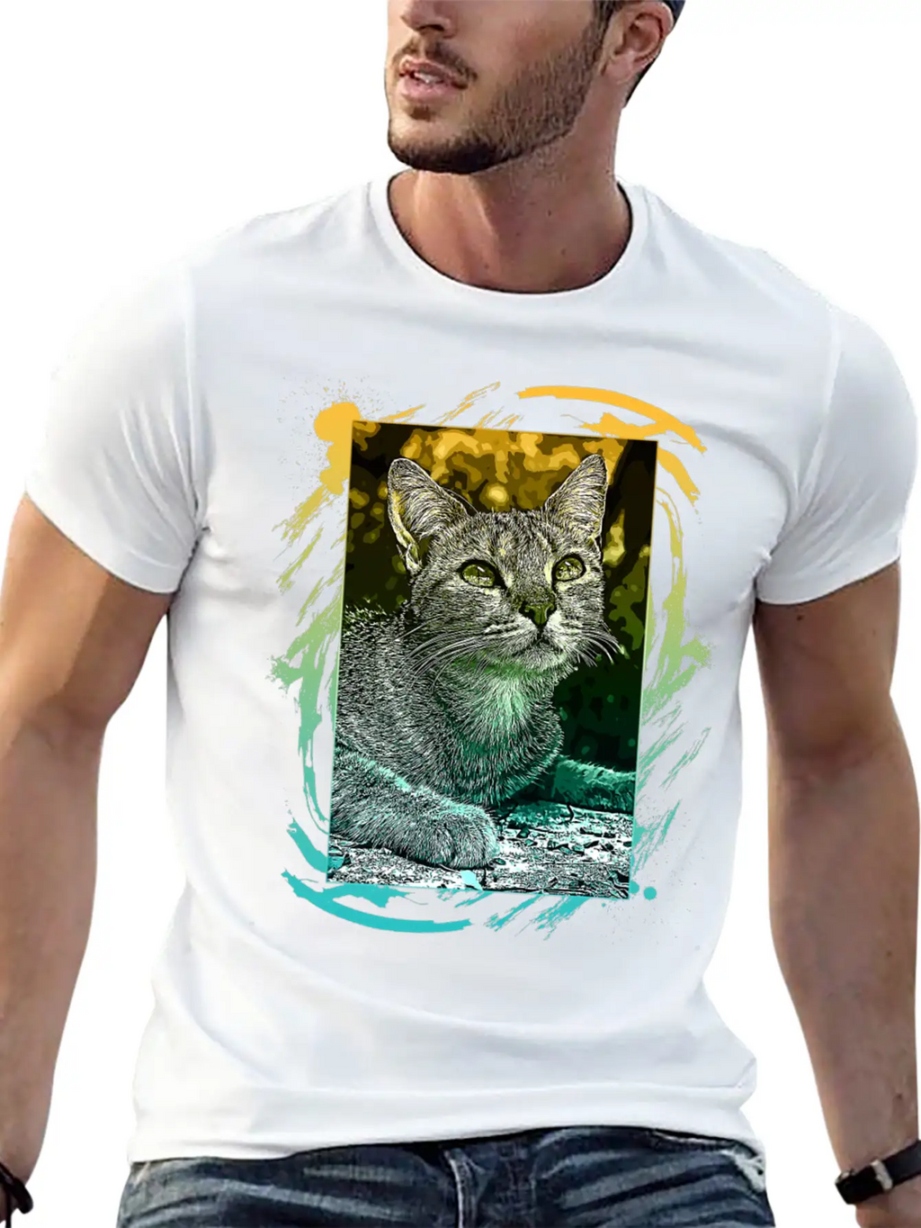 Lovely Cat Breathable Soft Cotton T-Shirt – Timeless Casual Look