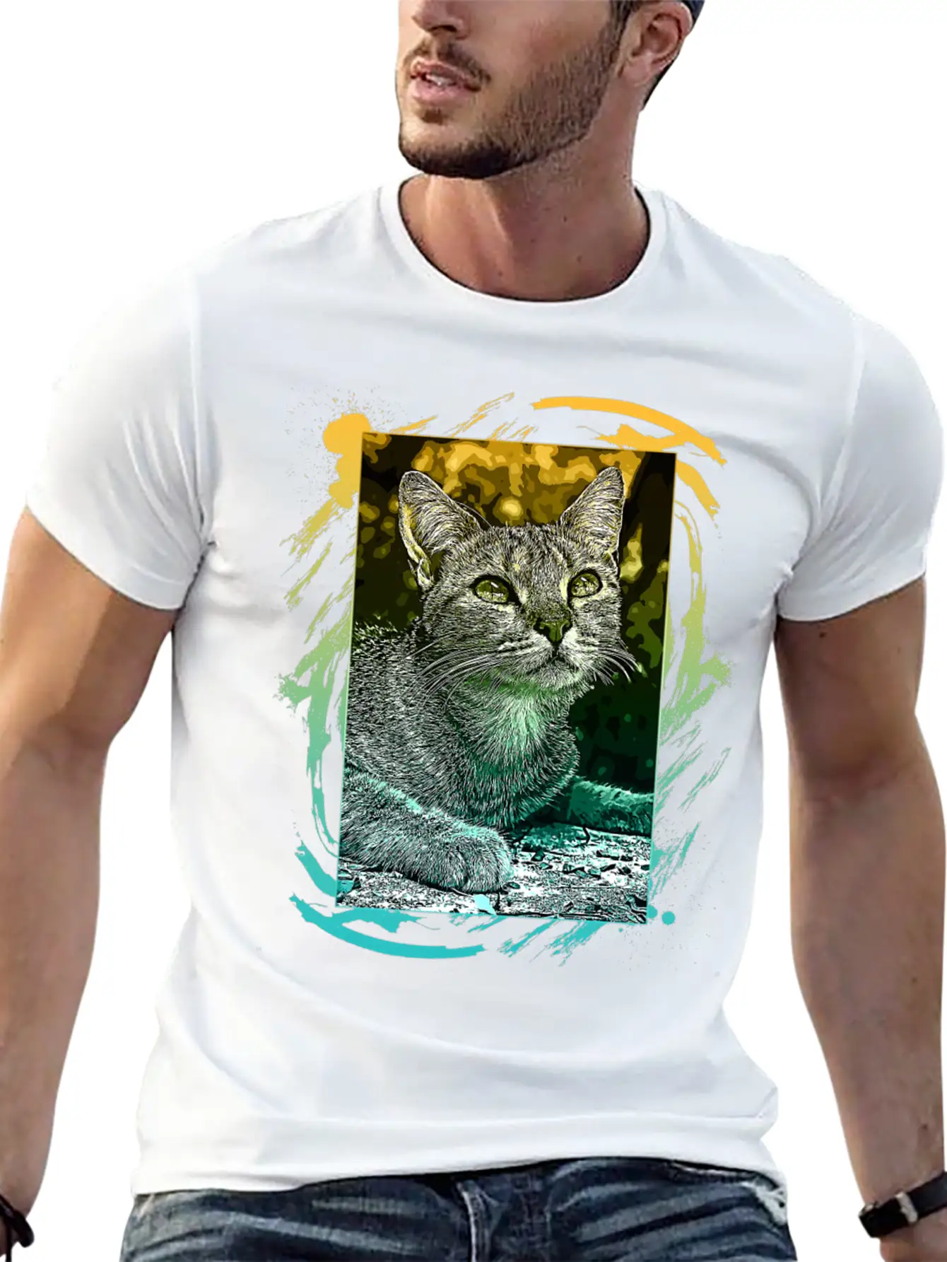 Lovely Cat Breathable Soft Cotton T-Shirt – Timeless Casual Look